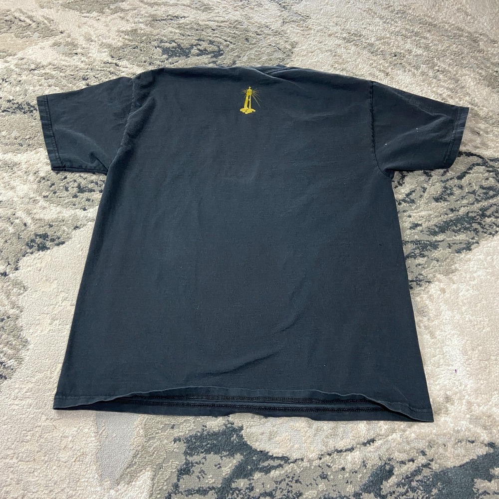 Vintage Y2K One Cent Biblical Jesus Tee T Shirt Sz L Black Spellout Short Sleeve - Picture 7 of 9